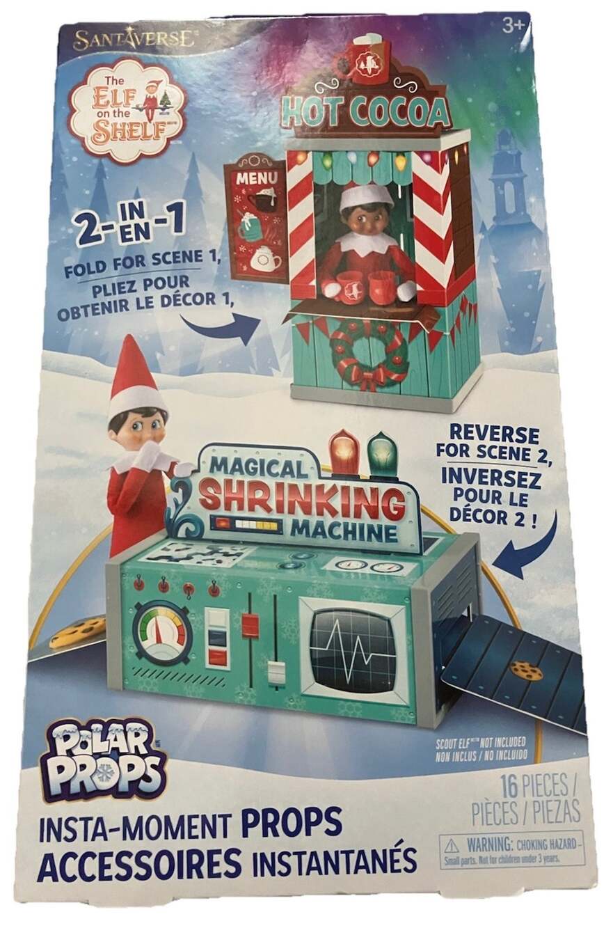 The Elf On The Shelf 2-in-1 Polar Props Hot Cocoa + Shrinking Machine. NIB